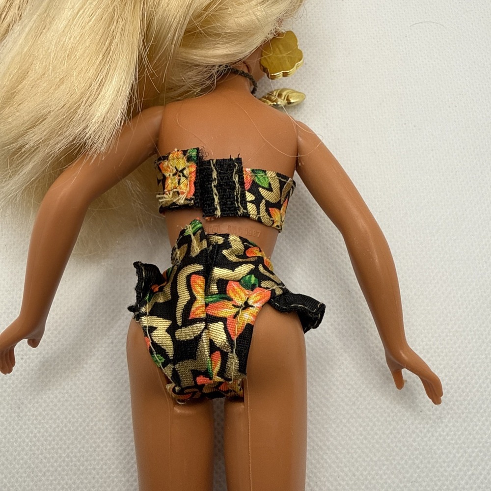 Barbie Tropical Splash Skipper 1994 Original Outfit Earrings and Necklace - Picture 11 of 12